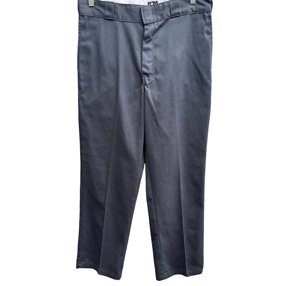 Dickies 874 Original Fit Charcoal Gray Work Pants 33x32 Mens Straight Leg Twill